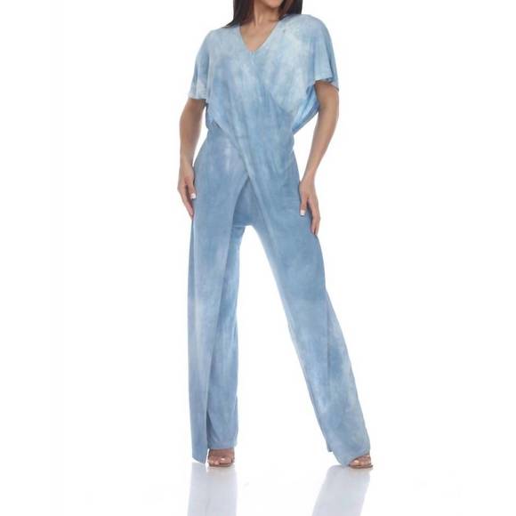 NEW ONE ESSENCE sunny slenderizing jumpsuit in indigo cloud plant dye - Picture 1 of 1